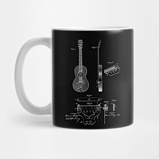 adjustable tail piece for guitar Vintage Patent Drawing Mug